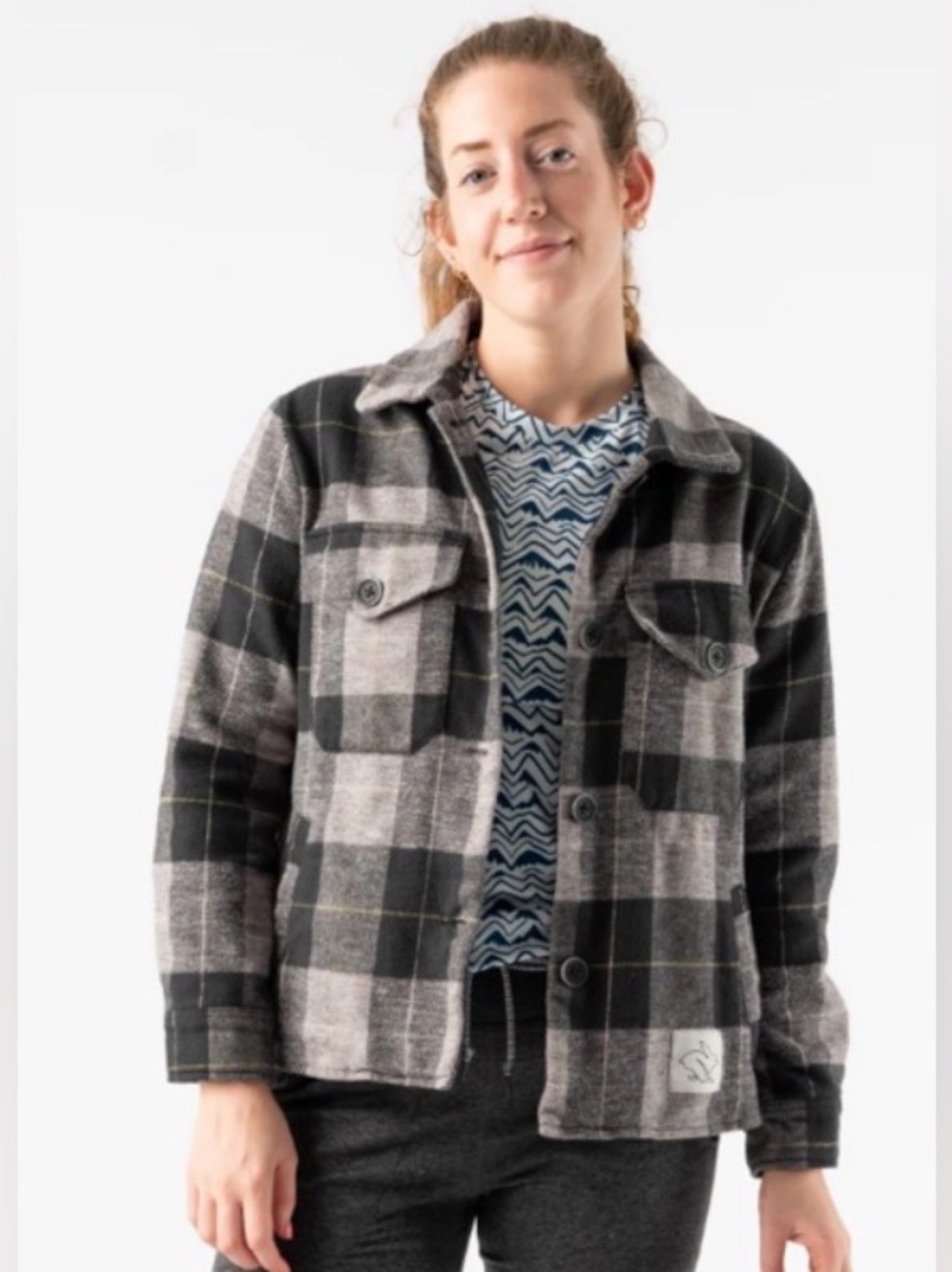 Rabbit Running High Country Flannel Jacket Womens Sz Small!